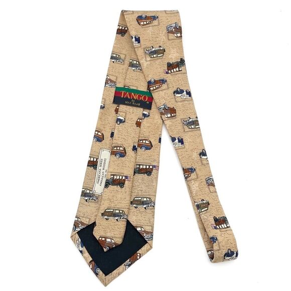 Vintage Tango Silk Americana Series Necktie American Woodies 1928-1961 Men’s Tie - Picture 5 of 13